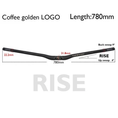 Cable interno de manillar elevador de fibra de carbono de 31,8 mm piezas de manillar de bicicleta MTB Foto 1 de 4