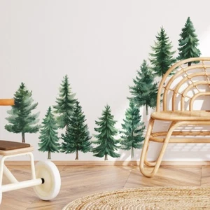 Nostalgic Pine Tree Theme Stickers for Home Decoration and Style Enhancement - Picture 1 of 12