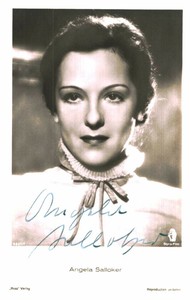 Angela Salloker Original Signature On Ross Card No. 1450 A