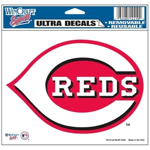 CINCINNATI REDS 5"X6" MULTI USE COLOR DECAL CLING REUSABLE NEW WINCRAFT - Picture 1 of 1