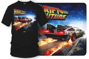 DRIFT TO THE FUTURE, DeLorean (E-3) Ver fotos. CAMISETA HOMBRE NEGRA 100% ALGODÓN - Imagen 1 de 1