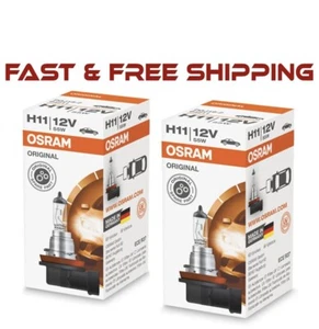 2x OSRAM H11 - 64211 12V 55W PGJ19-2 Original Car Headlight Halogen Bulb (NEW) - Picture 1 of 2