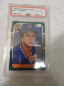 1987 Donruss The Rookies Greg Maddux ROOKIE RC #52 PSA 10 GEM MINT - Picture 1 of 2