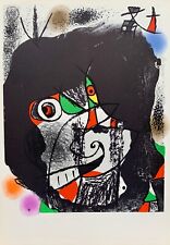 Joan Miro REVOLUTION I Original 1975 Lithograph Art XXieme Siecle Paris 14"x10"