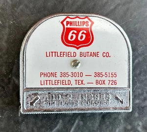 Vintage PHILLIPS 66 OIL Tape Measure Littlefield Texas Mint NEW OLD STOCK - Picture 1 of 13