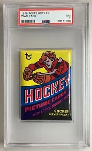 1978-79 TOPPS HOCKEY WAX PACK, PSA 7 NM (POSSIBLE #115 MIKE BOSSY ROOKIE CARD) - Picture 1 of 2