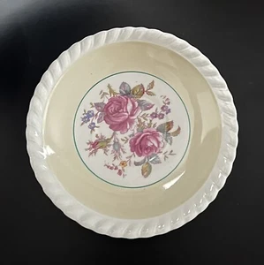 Vintage Johnson Brothers Windsor Ware 4" Rope Edge Rose Demitasse Saucer Dish - Picture 1 of 4