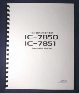 Icom IC-7850 / IC-7851 Instruction manual: Protective Covers & Full Color! - Picture 1 of 1