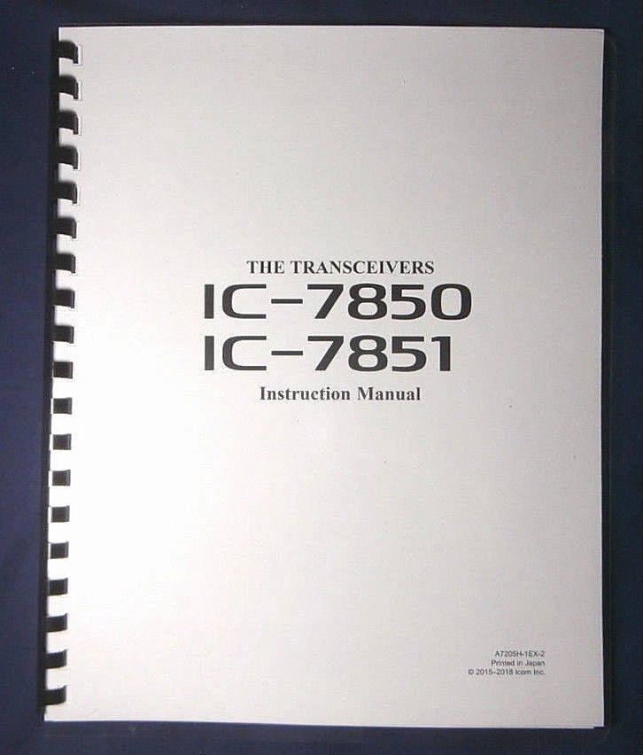 Icom IC-7850 / IC-7851 Manual de instrucciones: ¡Cubiertas protectoras y a todo color!  Foto 1 de 1