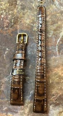 Vintage 12mm Ladies Original Citizen Genuine Leather Watch Band NOS - Image 1 of 4