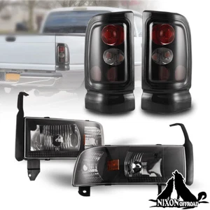 Headlights+Tail Lights For 1994-2001 Dodge Ram 1500 2500 3500 Pickup Brake - Picture 1 of 8