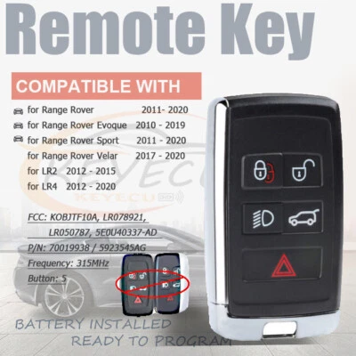 Llavero remoto mejorado para Land Rover LR2/4 Range Rover Evoque Sport KOBJTF10A Foto 1 de 4