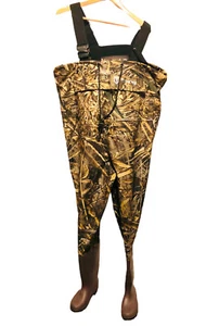 Tidewe Camouflage - Size 5 Grass Boots Fishing Waders ( Broken Shoulder Straps ) - Picture 1 of 11