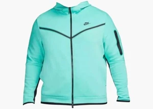 Nike Men's Sportswear Tech Fleece Hoodie 'Washed Teal' CU4489-392 size LARGE - Picture 1 of 7