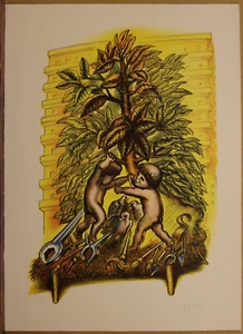 TINO VAGLIERI - Lithographie signiert - 50x70 cm " Druckprobe - kein Führerkasten - Bild 1 von 5