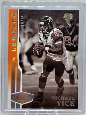 2020 Panini Plates & Patches Legends Michael Vick Orange /65 - Image 1 of 2
