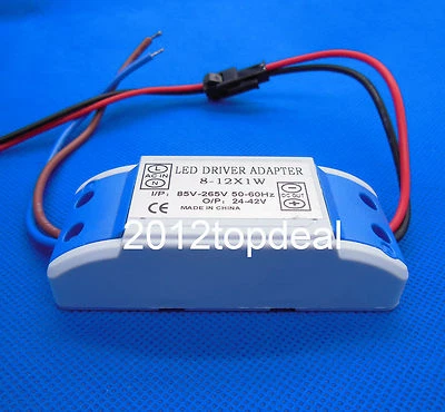 8-12x1w LED Power Driver Supply 300mA DC24-42V For 12pcs 1W High Power LED - Image 1 of 3