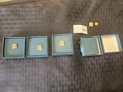 Burger King Fast Food Restaurant 24K Gold Fill Lapel Pin New in Box Lot of 4 F/S - Image 1 of 2