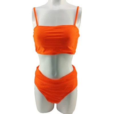 Traje de baño Resort de dos piezas XL (16-18) acolchado naranja espaguetis ajustable Foto 1 de 4