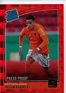2018-19 Donruss RED PRESS PROOF Parallel #196 Justin Kluivert - Netherlands Qty - Picture 1 of 2
