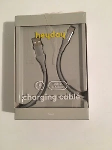 heyday 6' USB-C to USB-A Round Cable - Cool Gray/Silver - Picture 1 of 2