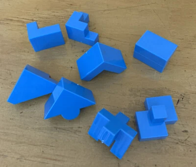 Lakeside Superfection Game Replacement Pieces Blue Set Of 8 - Image 1 of 3