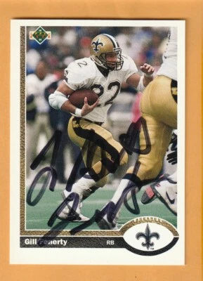 Gill Fenerty New Orleans Saints Signed 1991 Upper Deck Holy Cross Crusaders - Image 1 of 2