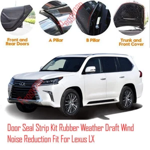 Door Seal Strip Kit Rubber Weather Draft Wind Noise Reduction For Lexus LX - Picture 1 of 12