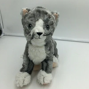 Ikea Lilleplutt grau weiß Tabby gestreifte Katze Plüschtier Stofftier  - Bild 1 von 4