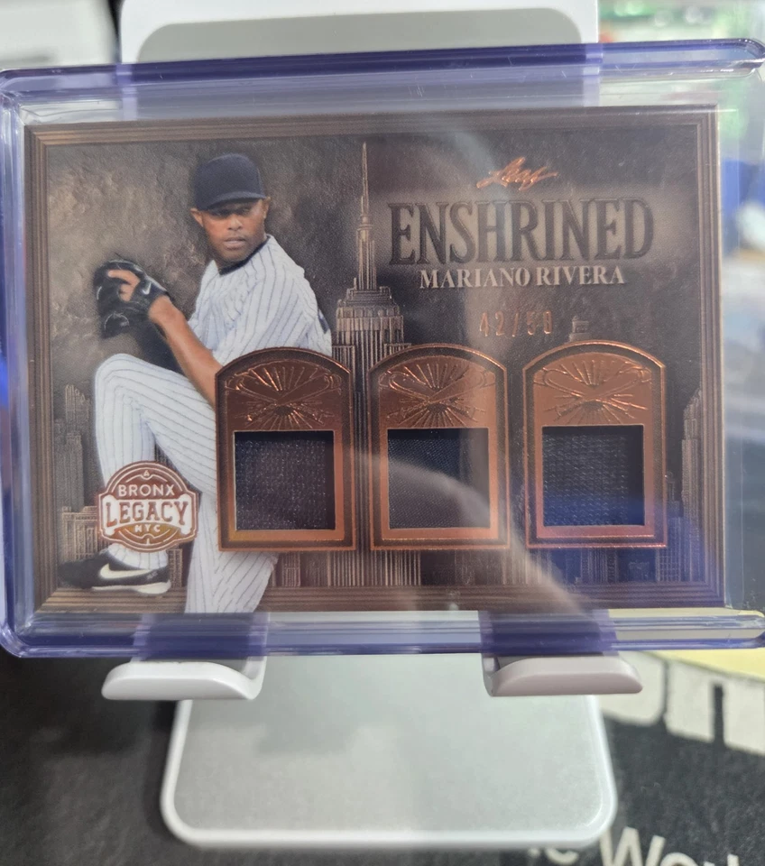 Camiseta deportiva Leaf Bronx Legacy Mariano Rivera 2025 triple parche 42/50 número Foto 1 de 1