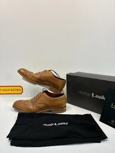 Loake Design Tan Leather Brogue Oxford Shoes UK 7 – Box, Dust Bag & Booklet - Picture 1 of 11
