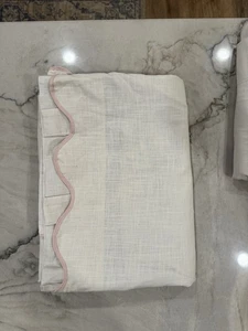 West Elm Kids Ripple Scallop Blackout Curtains 48 x 96 Peach Read  Set/2 - Picture 1 of 7