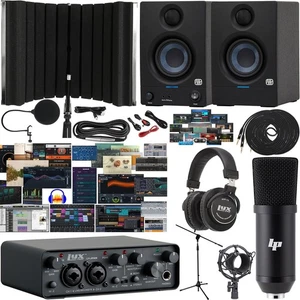 LyxJam 2×2 USB Audio Interface Studio Bundle w/ Mic, Monitors & Shield - Picture 1 of 9