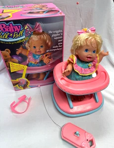 VINTAGE BABY WALK 'N ROLL RADIO CONTROL - WORKS WITH BOX - Picture 1 of 23