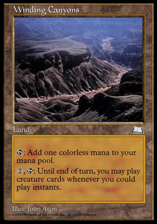 Winding Canyons - Light Play MTG Weatherlight - Image 1 of 1