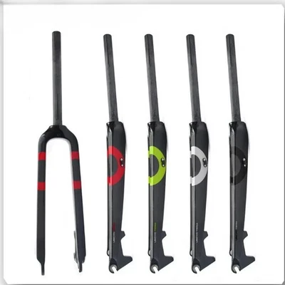 Horquilla de carbono para bicicleta de montaña horquilla dura freno de disco 1-1/8 28,6 mm horquilla 26/27,5/29ER Foto 1 de 4