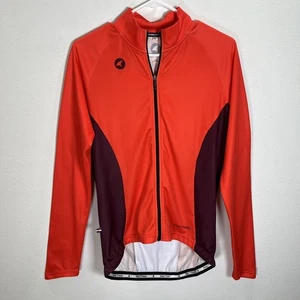 Pactimo Thermal Cycling Jersey Womens Sz Large Long Sleeve Red Full Zip - Picture 1 of 6