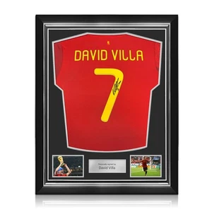 Maglia calcio Spagna 2020 firmata David Villa. Telaio Superior - Foto 1 di 5