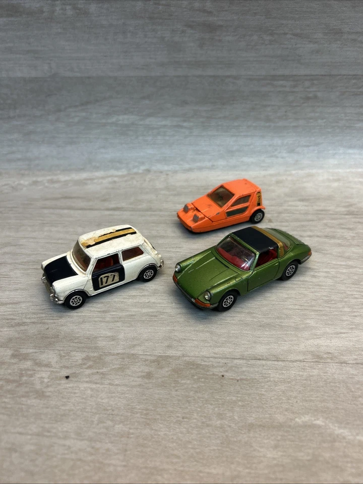 1970s Corgi Toys BMC Mini-Cooper Bong Bug Porsche 911 Britain Vintage Diecast - Image 1 of 4