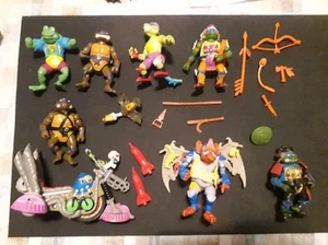 Lotto TMNT Tartarughe vintage Ninja Turtles Wingnut Playmates Action Figures Saw - Imagen 1 de 15