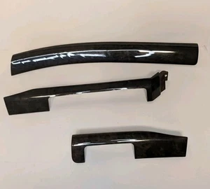 01-06 BMW E46 OEM tablero central izquierdo derecho radio bisel embellecedor - marrón - Imagen 1 de 12
