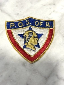 Vintage Patriotic Order Sons Of America P.O.S. of A. Patch FREE SHIPPING - Picture 1 of 3