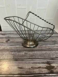 Flaschenkorb versilbert Metall Mid Century Vintage - Bild 1 von 6