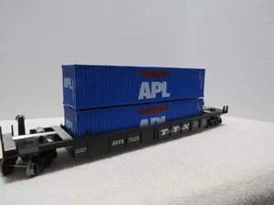 Menards Intermodal Container Carrier TTX O Gauge Black Lightly Used - Picture 1 of 13