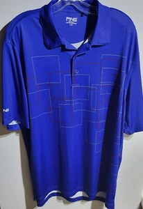 PING Mens Golf Short Sleeve Shirt Blue Size L - Picture 1 of 2
