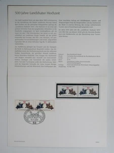 Dt. Bundespost Ministerkarte Typ IV 1975 Din A 5 844 Landshuter Hochzeit - Picture 1 of 1