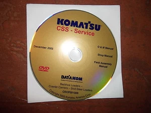 KOMATSU SKID STEER LOADER & BACKHOE SERVICE SHOP REPAIR MANUAL CD - Picture 1 of 10