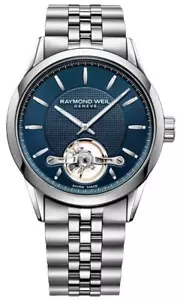 Raymond Weil Freelancer Automatic Steel Blue Dial Mens Watch 2780-ST-50001 - Picture 1 of 3