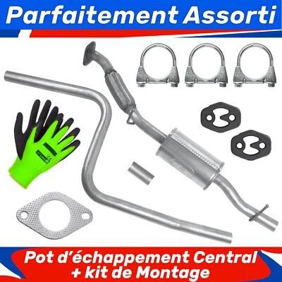 Pot d’échappement central pour Ford Fusion 1 I MK1 Hayon 1.6 (2002-11/2012) - Photo 1/4