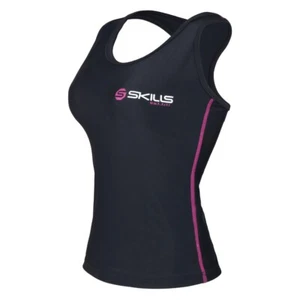 Women's Black Compression Singlet Tank Tops Skin Sports Gym Run Base New Workout - Picture 1 of 7